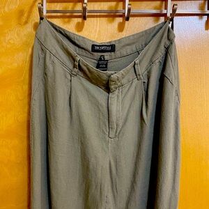 Wide leg linen trousers